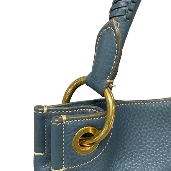 Auth PRADA - BR4829 Blue Gray Leather Shoulder Bag - Picture 10 of 16